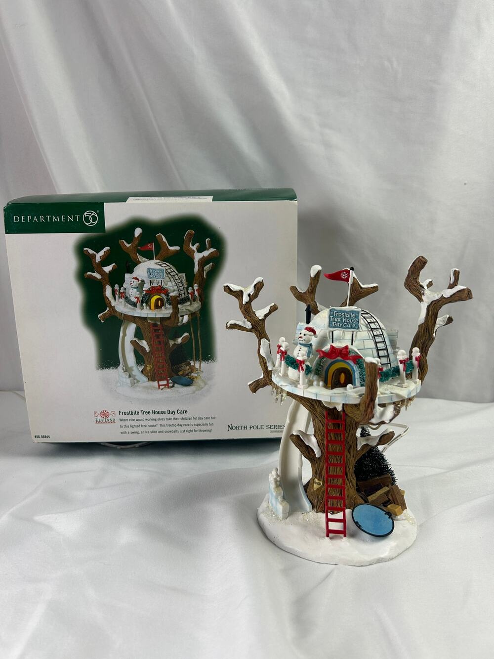 Department 56 Frostbite Tree House Day Care 56844 North Pole Elf Land Retired